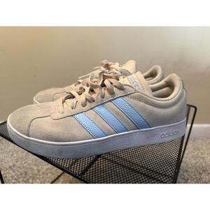 Adidas Suede Sneakers Shoes - Women’s 8 - Cream Blue